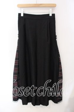 画像1: axes femme / 連釦サイドチェック切り替えパンツ F クロ O-25-09-16-081-AX-PA-OW-OS