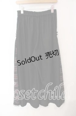 画像2: axes femme / 連釦サイドチェック切り替えパンツ F クロ O-25-09-16-081-AX-PA-OW-OS