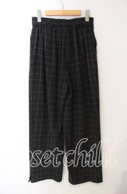 画像2: axes femme / 裾釦起毛チェックワイドパンツ L グレー O-25-09-16-082-AX-PA-OW-OS
