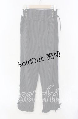 画像1: axes femme / ハイウエストストライプパンツ F ネイビー O-25-09-16-084-AX-PA-OW-OS