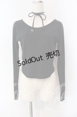 画像1: axes femme / チョーカー付コルセット風プルオーバー F クロ O-25-09-16-009-AX-TO-OW-OS