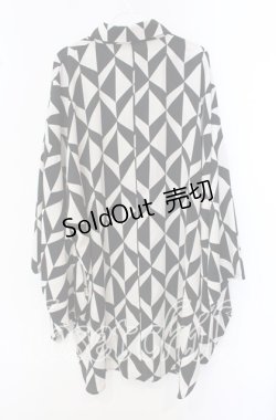 画像3: Deorart / 着物袖 ハトメ衿モンスターシャツ L ブラック×ホワイト O-25-09-16-010-PU-BL-IG-OS