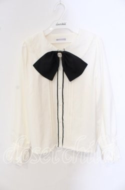 画像1: axes femme POETIQUE / フェイバリットカラーブラウス M キナリ×クロ O-25-09-16-014-AX-BL-OW-OS