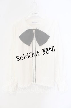 画像1: axes femme POETIQUE / フェイバリットカラーブラウス M キナリ×クロ O-25-09-16-014-AX-BL-OW-OS