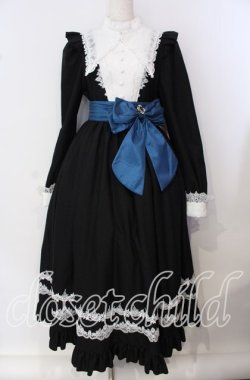 画像1: 星箱works / 深澤翠×HoshibakoWorksコラボレーションクラシカルワンピース M クロ×シロ O-25-09-16-002-PU-OP-IG-OS