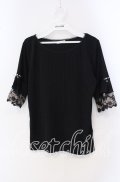 axes femme / カラーチュールレースプルオーバー M クロ O-25-09-16-017-AX-TO-OW-OS