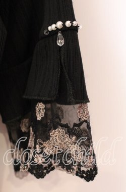 画像2: axes femme / カラーチュールレースプルオーバー M クロ O-25-09-16-017-AX-TO-OW-OS