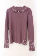 axes femme / バラボトルネックリブプルオーバー F パープル O-25-09-16-018-AX-TO-OW-OS