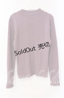 画像3: axes femme / バラボトルネックリブプルオーバー F パープル O-25-09-16-018-AX-TO-OW-OS