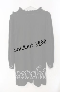 画像3: axes femme / ヨーク切替ニットワンピ F クロ×ラベンダー O-25-09-16-019-AX-OP-OW-OS