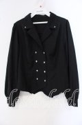 axes femme / コルセット風開襟ブラウス F クロ O-25-09-16-020-AX-BL-OW-OS
