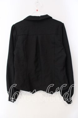 画像2: axes femme / コルセット風開襟ブラウス F クロ O-25-09-16-020-AX-BL-OW-OS