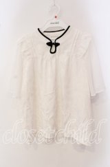 axes femme / オリエンタルチャイナジャカードブラウス F シロ O-25-09-16-022-AX-BL-OW-ZT330