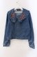 画像1: axes femme NOSTALGIE / 花刺繍デニムジャケット F ブルー O-25-09-16-023-AX-JA-OW-OS (1)