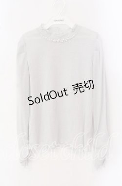 画像1: axes femme / タック×フレア袖ラメリブプルオーバー F グレー系 O-25-09-16-024-AX-TO-OW-OS