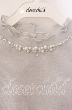 画像2: axes femme / タック×フレア袖ラメリブプルオーバー F グレー系 O-25-09-16-024-AX-TO-OW-OS