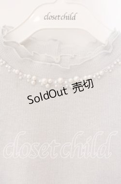 画像2: axes femme / タック×フレア袖ラメリブプルオーバー F グレー系 O-25-09-16-024-AX-TO-OW-OS