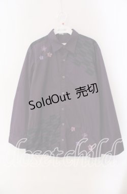 画像1: AXES-X / 矢羽根PT&桔梗刺繍シャツ M パープル O-25-09-16-025-AX-BL-OW-OS