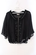 axes femme / フレア袖シアーブルゾン F クロ O-25-09-16-026-AX-TO-OW-OS