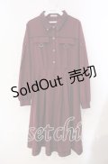 axes femme / ミリタリー風シャツワンピース F ワイン O-25-09-16-027-AX-OP-OW-OS