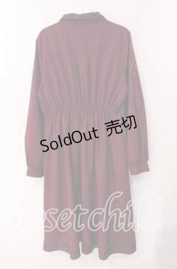 画像3: axes femme / ミリタリー風シャツワンピース F ワイン O-25-09-16-027-AX-OP-OW-OS