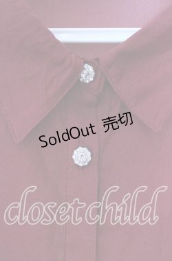 画像2: axes femme / リボン付ラメシアーシャツ F ワイン O-25-09-16-028-AX-TO-OW-ZT081