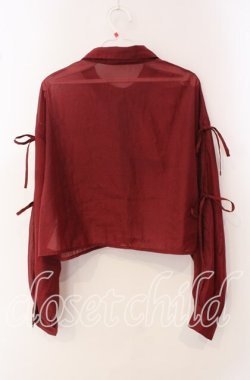 画像3: axes femme / リボン付ラメシアーシャツ F ワイン O-25-09-16-028-AX-TO-OW-OS