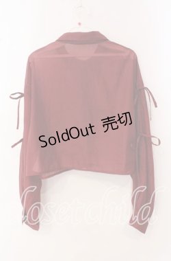 画像3: axes femme / リボン付ラメシアーシャツ F ワイン O-25-09-16-028-AX-TO-OW-ZT081