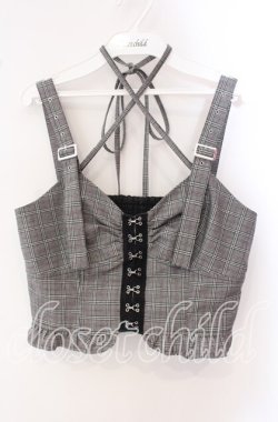 画像1: axes femme / コルセット風デザインビスチェ F クロ O-25-09-16-030-AX-TO-OW-OS