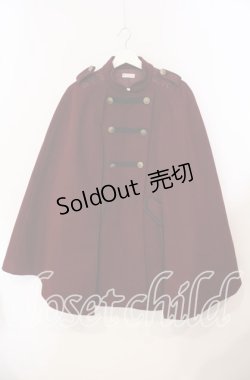 画像1: axes femme / ナポレオンマント風コート M ワイン O-25-09-18-007-AX-CO-IG-OS