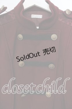 画像2: axes femme / ナポレオンマント風コート M ワイン O-25-09-18-007-AX-CO-IG-OS