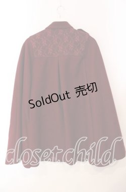 画像3: axes femme / ナポレオンマント風コート M ワイン O-25-09-18-007-AX-CO-IG-OS