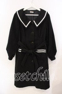 axes femme POETIQUE / セーラーデザインコート M クロ O-25-09-18-010-AX-CO-OW-ZT-C009