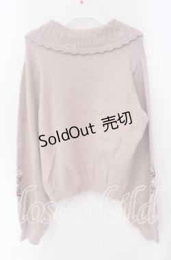 画像3: axes femme POETIQUE / フラワー刺繍ニットプルオーバー M ピンク O-25-09-18-011-AX-TO-OW-OS