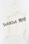 axes femme / ドレープリボンニット F シロ O-25-09-18-012-AX-TO-OW-OS