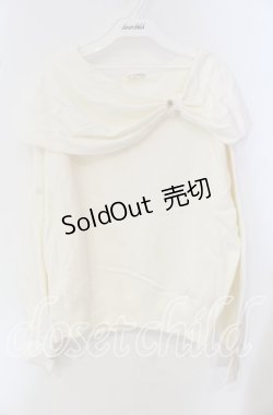 画像1: axes femme / ドレープリボンニット F シロ O-25-09-18-012-AX-TO-OW-OS