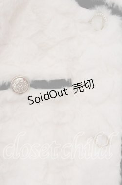 画像2: axes femme POETIQUE / リボンデザインファージャケット M シロ O-25-09-18-013-AX-JA-OW-OS