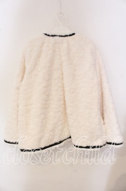 画像3: axes femme POETIQUE / リボンデザインファージャケット M シロ O-25-09-18-013-AX-JA-OW-OS