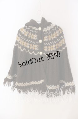 画像1: axes femme / フード付きJQポンチョ  ブラウン O-25-09-18-018-AX-CO-IG-OS