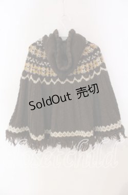 画像3: axes femme / フード付きJQポンチョ  ブラウン O-25-09-18-018-AX-CO-IG-OS