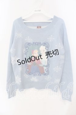 画像1: Secret Honey / アナと雪の女王ニット  サックス O-25-09-18-019-CA-TO-IG-OS