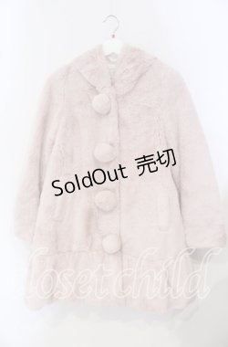 画像1: Ank Rouge / ファーフードコート  ピンク O-25-09-18-020-CA-CO-IG-OS