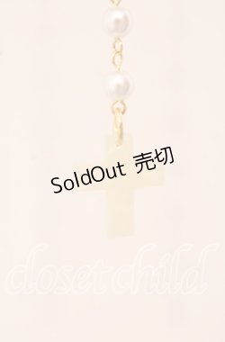 画像2: MILK / ハートクロスチャームローズ柄ファーティペット  ベージュ O-25-09-18-021-ML-ZA-IG-OS