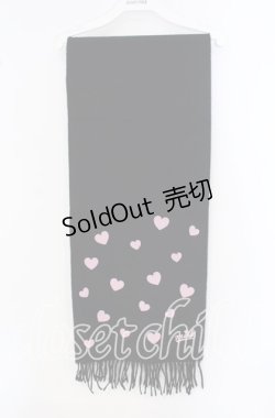 画像3: MILK / ハートフロッキーマフラー  クロ×ピンク O-25-09-18-023-ML-ZA-IG-OS