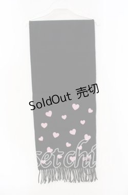 画像4: MILK / ハートフロッキーマフラー  クロ×ピンク O-25-09-18-023-ML-ZA-IG-OS