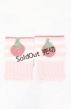 画像1: HEIHEI / ストロベリーアームカバー  ピンク O-25-09-18-027-PU-ZA-OW-OS
