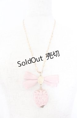 画像2: Q-pot. / ストロベリーガナッシュリボンネックレス  ピンク O-25-09-19-006-QP-AC-OW-ZT0927M