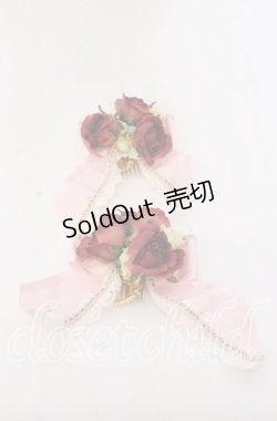 画像1: BABY,THE STARS SHINE BRIGHT / Lady Victorian Roseリボンコーム  ピンク×アカ O-25-09-19-047-BA-AC-OW-OS