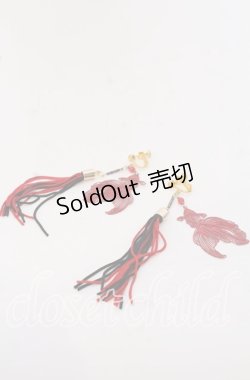 画像1: LOLITA他 / 金魚イヤリング  アカ×クロ O-25-09-19-060-LO-AC-IG-ZT0927M