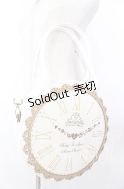 画像1: BABY,THE STARS SHINE BRIGHT / アリスの大きな時計バッグ  シロ O-25-09-19-009-BA-BG-OW-OS